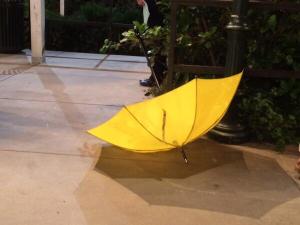 yellow umbrella